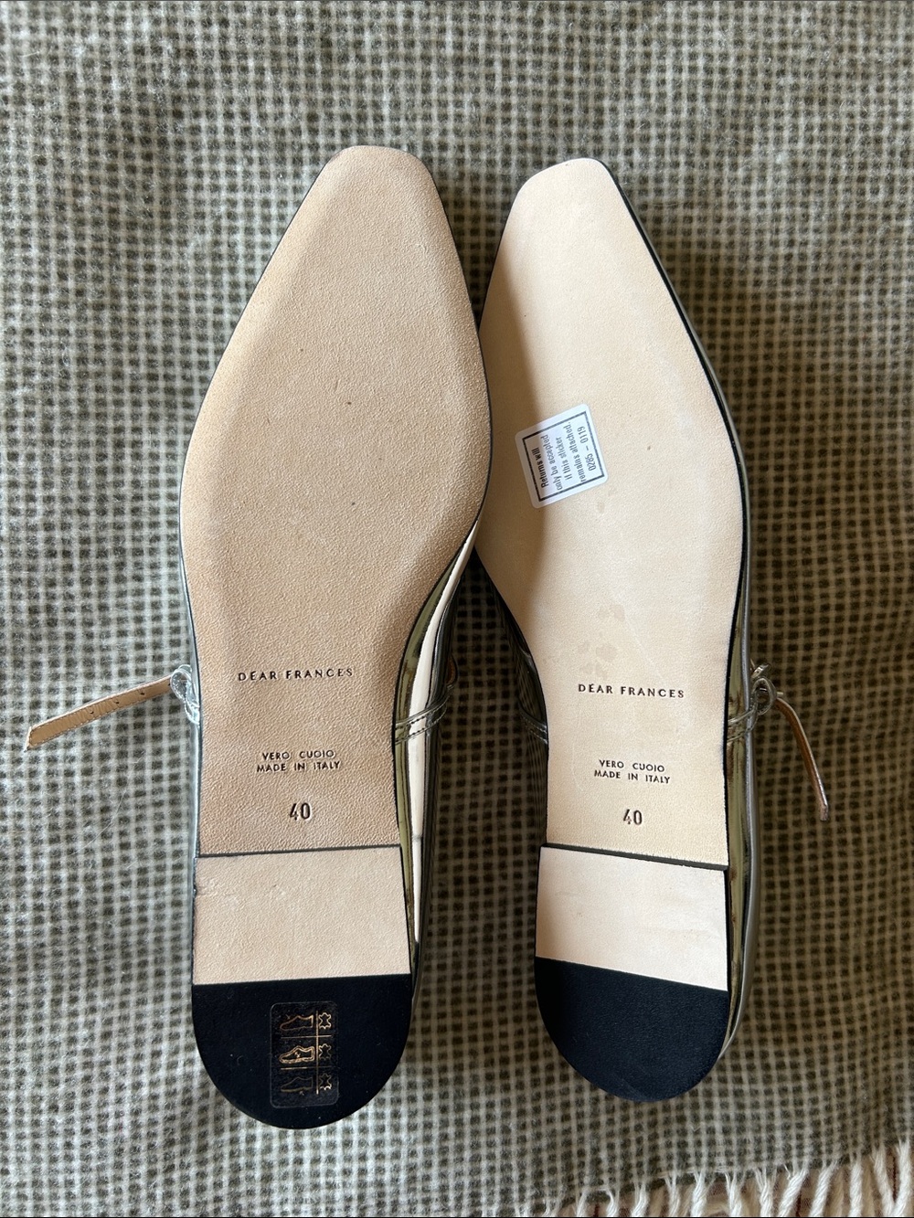Silver Metallic Dear Frances Mary Jane Flats - Picture 2 of 4